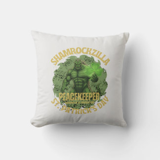 Coussin Shamrockzilla Peacekeeper : Kaiju de la Saint-Patr