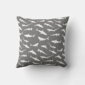 Coussin Shark Frenzy Grey Blanc Monogramme (Verso)