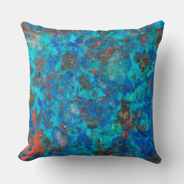 Coussin Shattuckite à motif bleu (Recto)