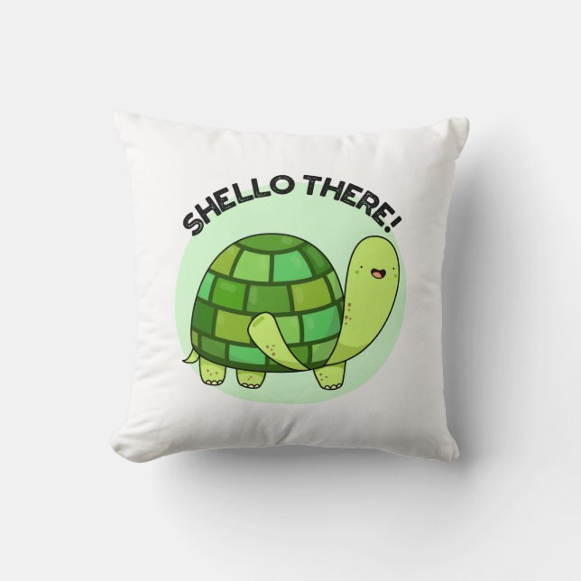 Coussin Shello There Funny Tortoise Pun (Recto)
