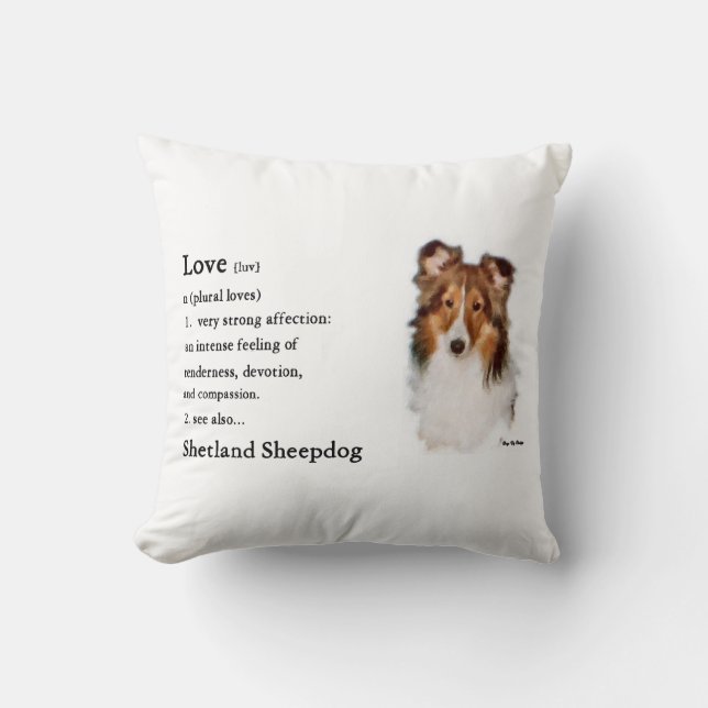 Coussin Shetland Sheepdog Amateurs de Sheltie Cadeaux (Recto)