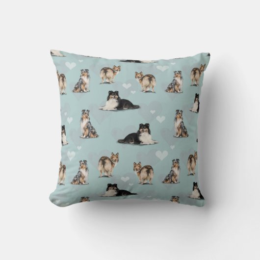 Coussin Shetland Sheepdog Shelties (Recto)