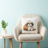 Coussin Shih Tzu sur le thème de l'Halloween (Chaise)