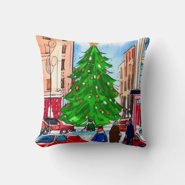 Coussin Shopping de Noël (Recto)