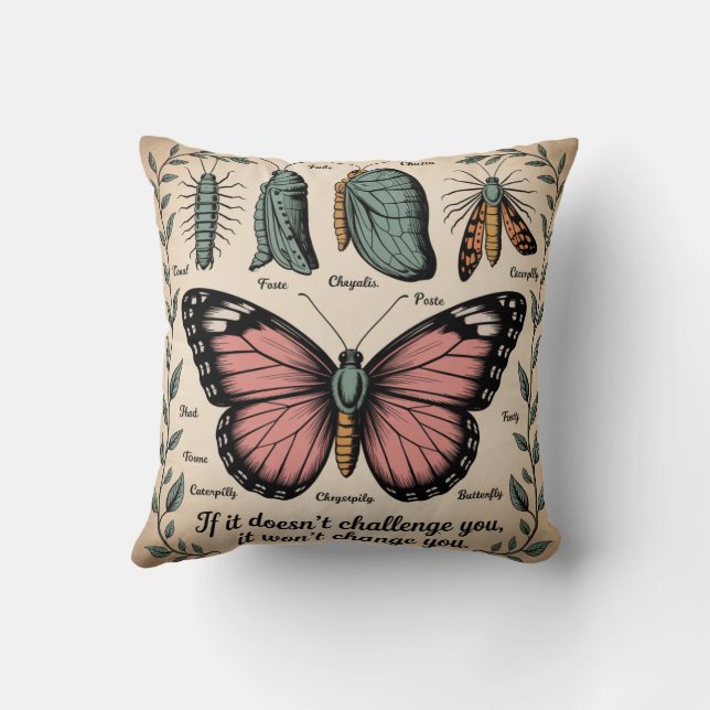 Coussin Si ça ne vous met pas au défi, ça ne vous changera (Verso)