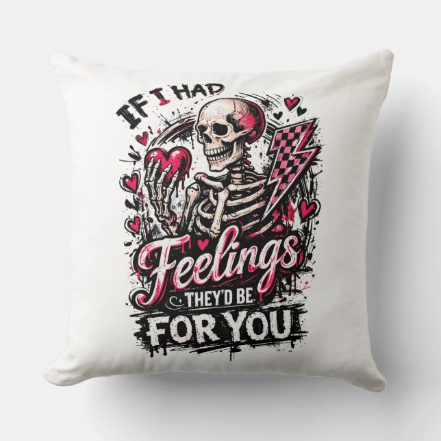 Coussin Si j'avais des sentiments, ils seraient pour toi S (Recto)