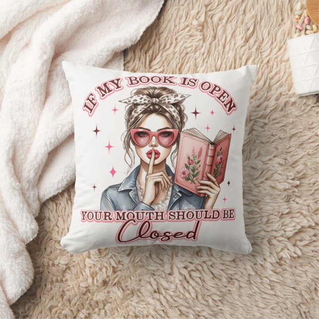 Coussin Si Mon Livre Est Ouvert... (Couverture)