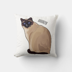 Coussin Siamese cat cartoon