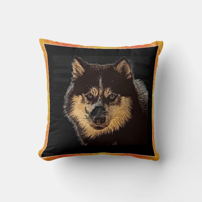 Coussin Sibérien Husky (Recto)