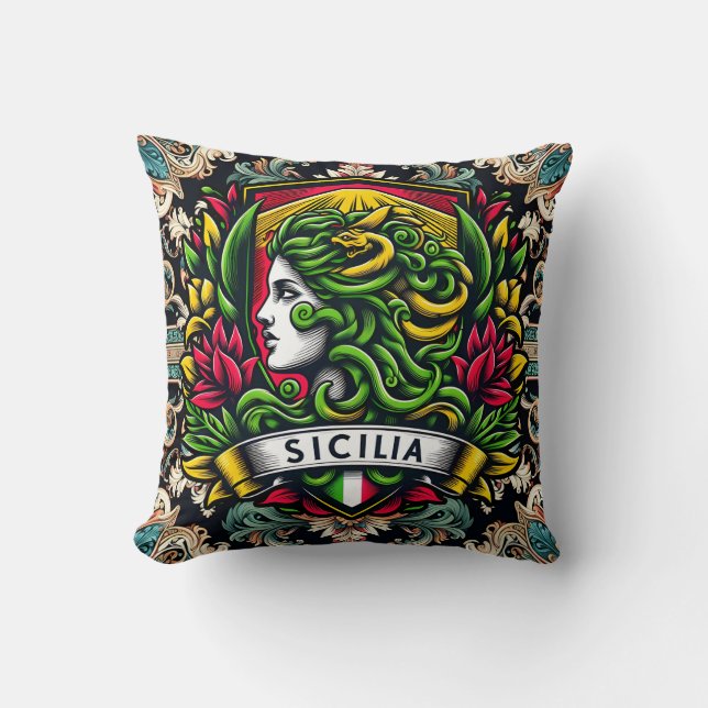 Coussin Sicilia Design sicilien  (Recto)