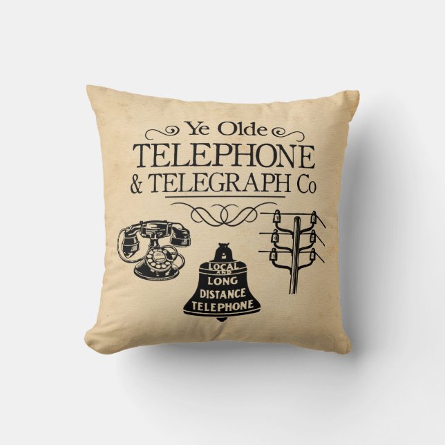 Coussin Siège téléphonique vintage (Recto)