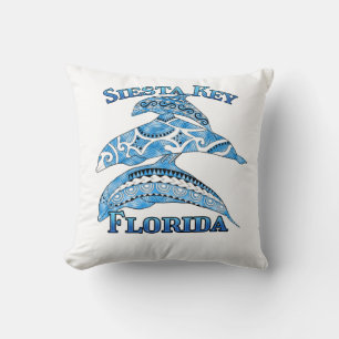 Coussin Siesta Key Florida Vacances Dauphins tribaux