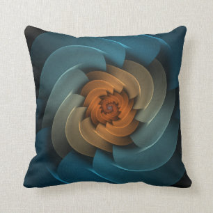 Coussin Siffler dans l'abrégé sur foncé turquoise et