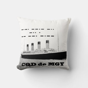 Coussin Signal de détresse sans fil Titanic CQD de MGY