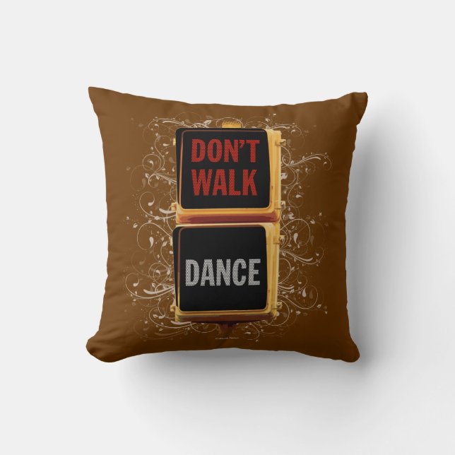 Coussin Signal de trafic de danse (Recto)