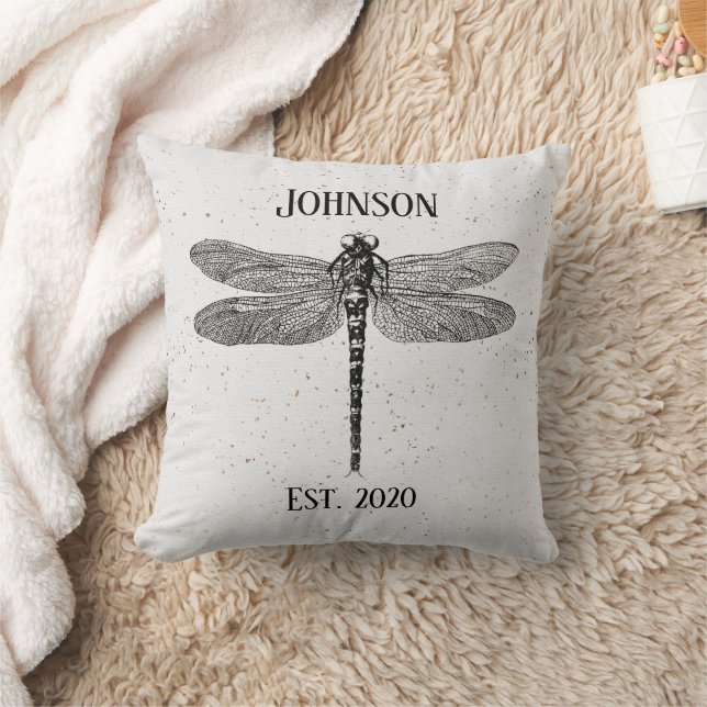 Coussin Signature libellule de style vintage  (Couverture)