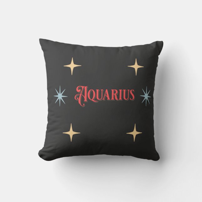 Coussin Signe astrologique du Verseau  (Recto)
