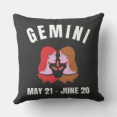 Coussin Signe astrologique Gémeaux (Verso)