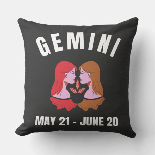 Coussin Signe astrologique Gémeaux (Recto)