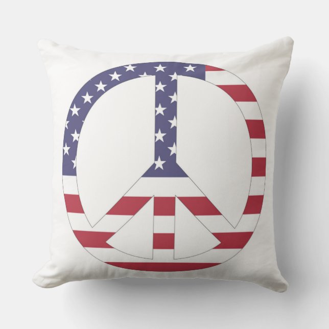 COUSSIN SIGNE DE PAIX DU DRAPEAU AMÉRICAIN (Recto)