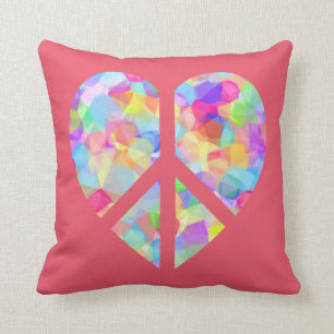 Coussin Signe de paix et d'amour