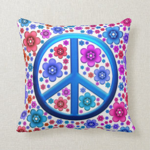 Coussin Signe de paix hippie