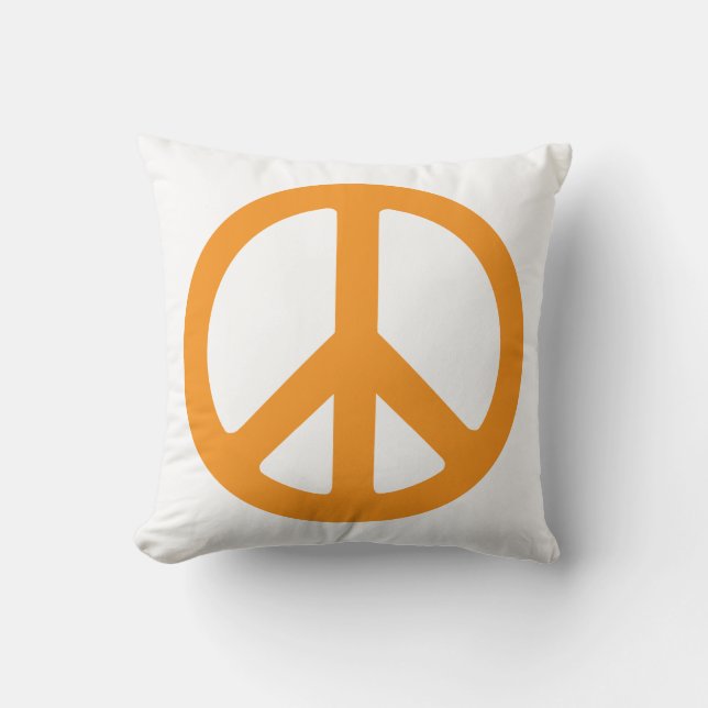 Coussin Signe de paix orange (Recto)