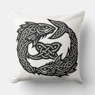 Coussin Signe des Poissons Celtique à Double Courant Bur
