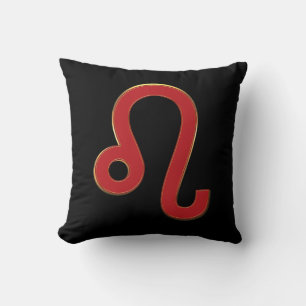 Coussin Signe du zodiaque rouge LEO Juillet Août Astrologi