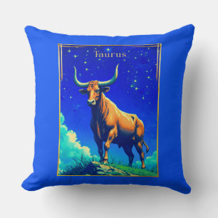 Coussin Signe du zodiaque Taureau enraciné dans la Terre e