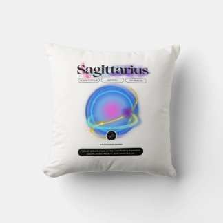 Coussin Signe moderne Zodiac Sagittarius Citation Élément