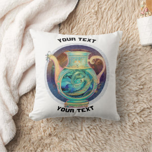 Coussin SIGNE PERSONNALISÉ Aquarius ZODIAC
