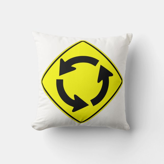 Coussin Signe très amusant classique rond-à-point (Recto)