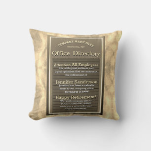 Coussin Signe vintage d'or fait sur commande de cadeau de