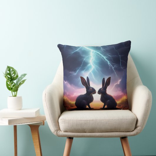 Coussin Sihouettes de lapin (Chaise)