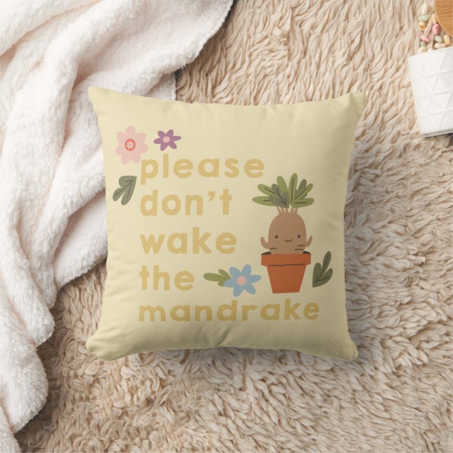Coussin S'il vous plaît ne réveillez pas la mandragore (Couverture)