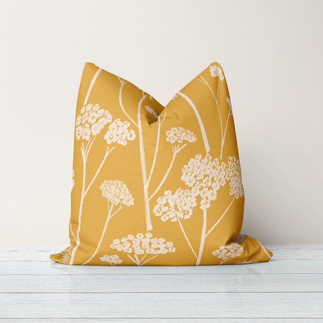 Coussin Silence de Prairie Ocbre Doré Beige Rosé (Créateur téléchargé)
