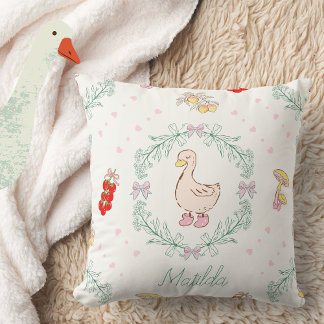 Coussin Silencieux Oie Thème Cute Oie Rose Personnalisé