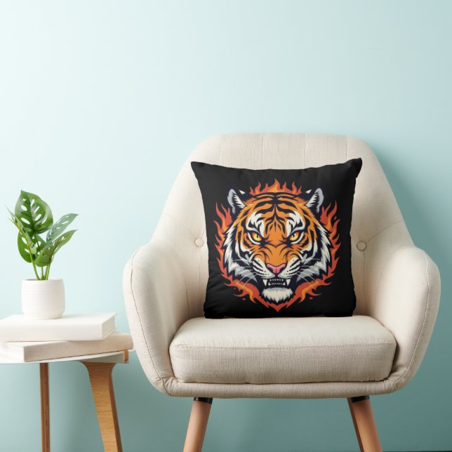 Coussin Silent Tiger – Precision and Power (Chaise)