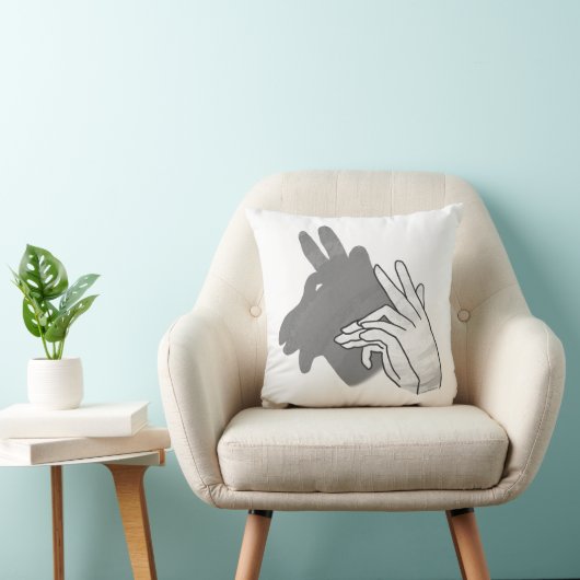 Coussin Silhouette à la main Billy Goat Grey (Chaise)