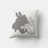 Coussin Silhouette à la main Billy Goat Grey (Verso)