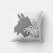 Coussin Silhouette à la main Billy Goat Grey (Recto)