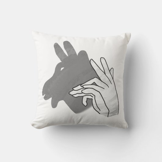 Coussin Silhouette à la main Billy Goat Grey (Recto)