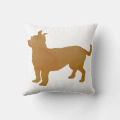 Coussin Silhouette abstraite de chiwawa (Verso)