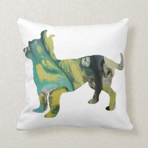 Coussin Silhouette abstraite de chiwawa