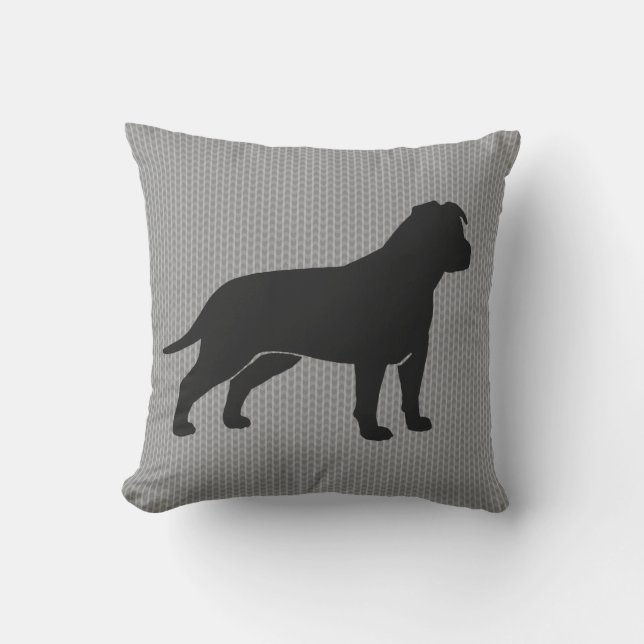 Coussin Silhouette AmStaff (Oreilles de disquette) (Recto)