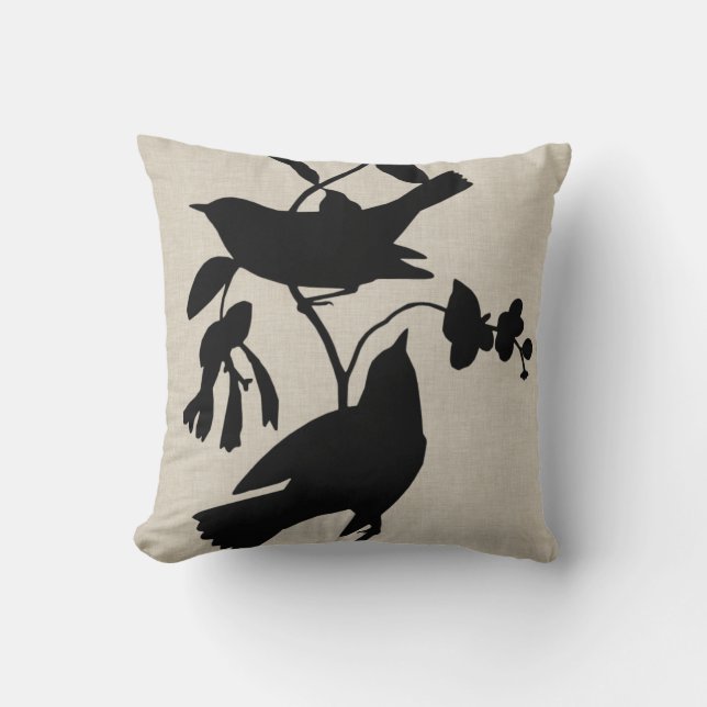 Coussin Silhouette Audubon IV (Recto)
