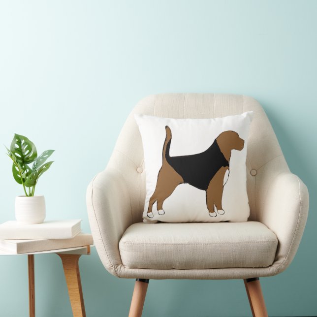 Coussin Silhouette beagle (Chaise)