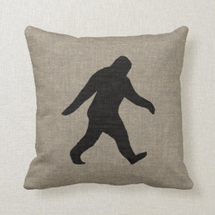 Coussin Silhouette Bigfoot Faux Linen Burlap Style