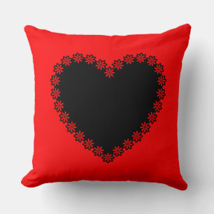 Coussin Silhouette Coeur et Cupidon "love you" Jetez l'ore